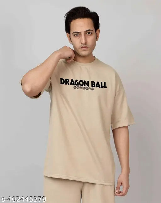 Goku Oversized Anime Tee |(Beige )